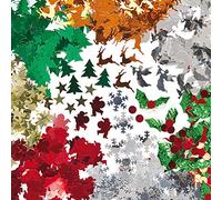 Baker Ross EX5492 Christmas Paillettes Value Pack - Artigianato e progetti artistici per bambini, biglietti, sacchetti per feste e decorazioni (56g), assortiti