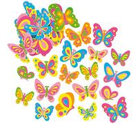 Baker Ross Farfalle Adesive in Spuma per Bambini Ideali per Decorare e Personalizzare Bigliettini, Creazioni Fai da Te e Collage (Confezione da 102)