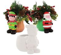 Baker Ross FC150 Vasi da Fiori Natalizi in Ceramica - Confezione da 2, Vasi per Piante per Bambini, Crea le tue Decorazioni in Ceramica