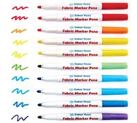 Baker Ross FC753 Pennarelli per Tessuti multicolore - Set di 10, articoli artistici per bambini