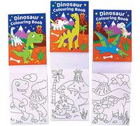 Baker Ross FC991 Mini Libri da Colorare Dinosauro - Set di 12, Attività Manuali per Bambini