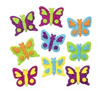 Baker Ross FE153 - Adesivi in schiuma glitterata, confezione da 120 pezzi, ideali per progetti artistici e artigianato per bambini, ideali per realizzare biglietti e album di ritagli