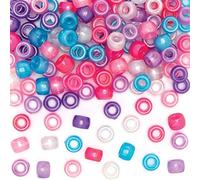 Baker Ross FE214 Princess Kids Craft Pony Beads - Confezione da 500 decorazioni multicolore per la creazione di gioielli per bambini, artigianato artistico e attività artigianali