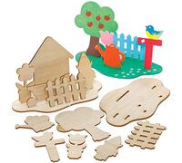 Baker Ross FE518 Kit Scene da Giardino - Pacco da 4, per Progetti di Artigianato Artistico per Bambini