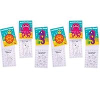 Baker Ross FE529 Libro di Attività a Tema Marino per Bambini - Pacco da 24, Include Puzzle, Adesivi e Pagine da Colorare per Bambini