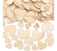 Baker Ross FE533 Mini Forme in Legno a Forma di Cuore - Pacco da 180, Prodotti d’Artigianato in Legno per Progettare, Colorare e Decorare i Biglietti d’Auguri e Altri Oggetti