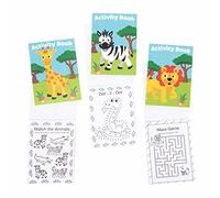 Baker Ross FE541 Libro di Attività a Tema Animali della Giungla per Bambini - Pacco da 12, Include Puzzle, Adesivi e Pagine da Colorare per Bambini