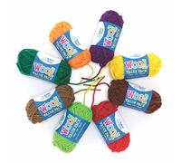 Baker Ross FE606 Lana Colori Autunnali Confezione Risparmio - Confezione da 8, Lana Colorata Autunnale per Artigianato, Forniture per Bambini per l'Introduzione al Cucito