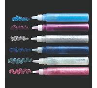 Baker Ross FE706 Glitter Glue Kids Glitter Colors Winter - Set da 24, Colla per bambini, Scrapbooking bambini, Lavoretti per bambini