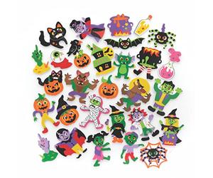 Baker Ross FE734 Adesivi in Gommapiuma di Halloween - Confezione da 200, Adesivi per Bambini, Ideali per Progetti Artistici e Artigianali, Ottimi per Creare Biglietti di Auguri e Album di Ritagli