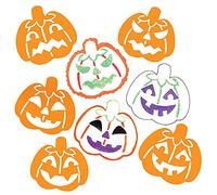 Baker Ross FE755 Stencil Design Zucca - Confezione da 8, Stencil lavabili per bambini, Stencil per Scrapbooking