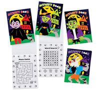 Baker Ross FE776 Mini Libri di Attività di Halloween per Bambini - Confezione da 12, Libri Puzzle per Bambini, Riempitivi per Borse da Festa per Bambini
