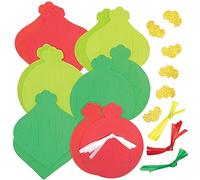 Baker Ross FE997 Kit di Natale per la Tessitura di Gingilli - Confezione da 6, Cucito Introduttivo per Principianti, Fai la tua Decorazione di Natale, Introduce i Bambini alla Tessitura