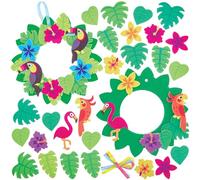 Baker Ross FN170 Kit per ghirlande tropicali - Confezione da 3, Kit per ghirlande per bambini