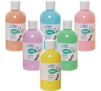 Baker Ross FN240 Confezione di colori misti pastello per poster da 150 ml - Scatola da 6, confezione di flaconi di colore, colori per bambini
