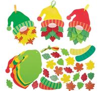 Baker Ross FN303 Kit di decorazioni miste di Gonks d'autunno - Confezione da 5, decorazioni autunnali per bambini, decorazioni autunnali