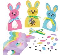 Baker Ross FN394 Porta uova di Pasqua a forma di coniglietto - Confezione da 10, Accessori per la caccia alle uova di Pasqua, Porta cioccolatini di Pasqua