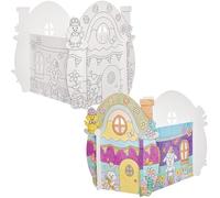 Baker Ross FN399 Casa delle uova di Pasqua da colorare - Confezione da 1, lavoretti di Pasqua per bambini, decorazioni da colorare per bambini