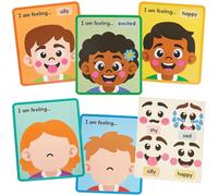 Baker Ross FN428 Kit delle facce che esprimono i sentimenti - Confezione da 8, arti e mestieri educativi per bambini e scuole