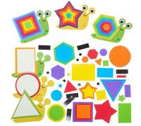 Baker Ross FN454 Kit magnetici per imparare le forme con lumache - Confezione da 6, STEM, scienze, matematica e ausili didattici per bambini e scuole