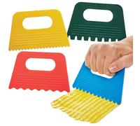 Baker Ross FN487 Raschietti per pittura e texture - Confezione da 4, strumenti artistici e artigianali per bambini