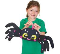 Baker Ross FN595 Kit decorativi giganti 3D a forma di ragno da appendere - Confezione da 4, set di decorazioni spaventose per Halloween per bambini