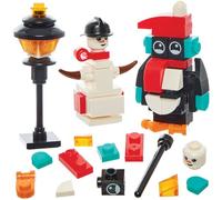 Baker Ross FN611 Mattoncini per costruire pinguini e pupazzi di neve - Confezione da 2, set di costruzione per bambini per creare personaggi festivi, ideali per giochi creativi e regali