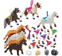 Baker Ross FN668 Kit decorativi mix & match con cavalli - Confezione da 8, kit di artigianato per bambini per il Capodanno cinese