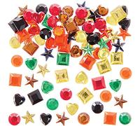 Baker Ross FX117 Gioielli Acrilici Autoadesivi Colori del Bosco - Set di 200 adesivi, Artigianato per Bambini