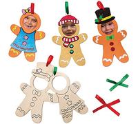 Baker Ross FX298 Cornici Fotografiche in Legno Casa di Pan di Zenzero - Confezione di 10, Kit per Bambini