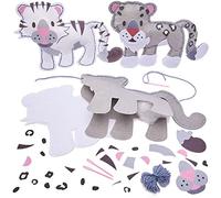 Baker Ross FX357 Cuscino da Cucito Leone delle Nevi e Tigre - Confezione di 2, Artigianato per Bambini