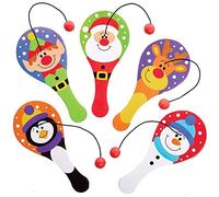 Baker Ross FX396 Giochi di Palla per Bambini Personaggi di Natale - Confezione di 10, Giocattolo per Feste