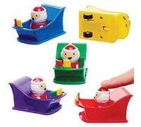 Baker Ross FX409 Giocattoli a Frizione Slitta di Babbo Natale - Confezione di 5, Giochi per Bambini