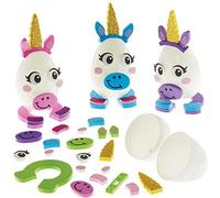 Baker Ross FX525 Kit di uova di unicorno - Confezione da 8, Kit di oggetti artistici e creativi per bambini