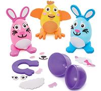 Baker Ross FX526 Kit per uova di Pasqua - Confezione da 8, kit di artigianato artistico per bambini