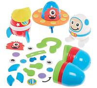 Baker Ross FX530 Kit di uova a tema sistema solare - Confezione da 8, kit di artigianato artistico per bambini