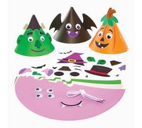 Baker Ross FX696 Kit di cappelli per feste a cono di Halloween - Confezione da 6, Accessori per feste di Halloween per bambini