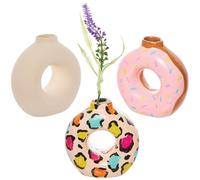 Baker Ross FX702 Vasi per ciambelle in ceramica - Confezione da 3, vasi in ceramica da decorare