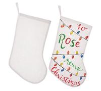Baker Ross FX787 Calze grandi in tessuto - Confezione da 3, calze di Natale vuote da decorare e personalizzare per i bambini