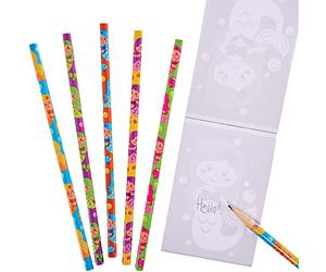 Baker Ross FX789 Matite a forma di sirena - Confezione da 15, regali per le feste dei bambini