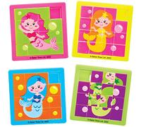 Baker Ross FX792 Puzzle scorrevoli delle magiche sirene - Confezione da 6, Regali per le feste dei bambini
