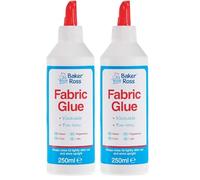 Baker Ross FX812 Colla per tessuti - Flacone da 250 ml, Colla per progetti artistici e artigianali su tessuto (Confezione da 2)