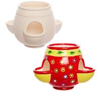 Baker Ross FX817 Giardino delle erbe in ceramica - Confezione da 1, vaso per piante da dipingere