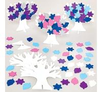 Baker Ross FX860 Kit albero d'inverno - Confezione da 5, Kit di decorazione natalizia per bambini