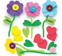 Baker Ross Giocattolo Impilabile di Fiori - Confezione da 6, Artigianato per Bambini (AW355)