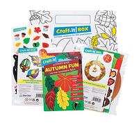 Baker Ross Kids Autumn Arts And Crafts Pack - Due Divertenti Kit Creativi, Adesivi e Un Libro di Attività per Ragazzi e Ragazze