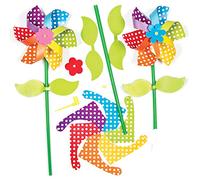 Baker Ross Kit Fiori Girandola da Decorare (confezione da 6) Kit girandola per i bambini da decorare, arte e artigianato per bambini