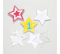 Baker Ross Kit per Spilla a Stella per Bimbi - Set di Creazioni Originali per Bambini (Confezione da 10), bianco