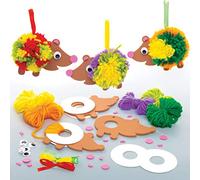 Baker Ross Kit Pompon Porcospino (confezione da 3) - Attività Creative per Bambini