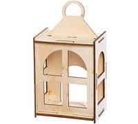 Baker Ross Lanterna Artigianale in Legno - Confezione da 3, Lanterna in Legno per Bambini (FC382)